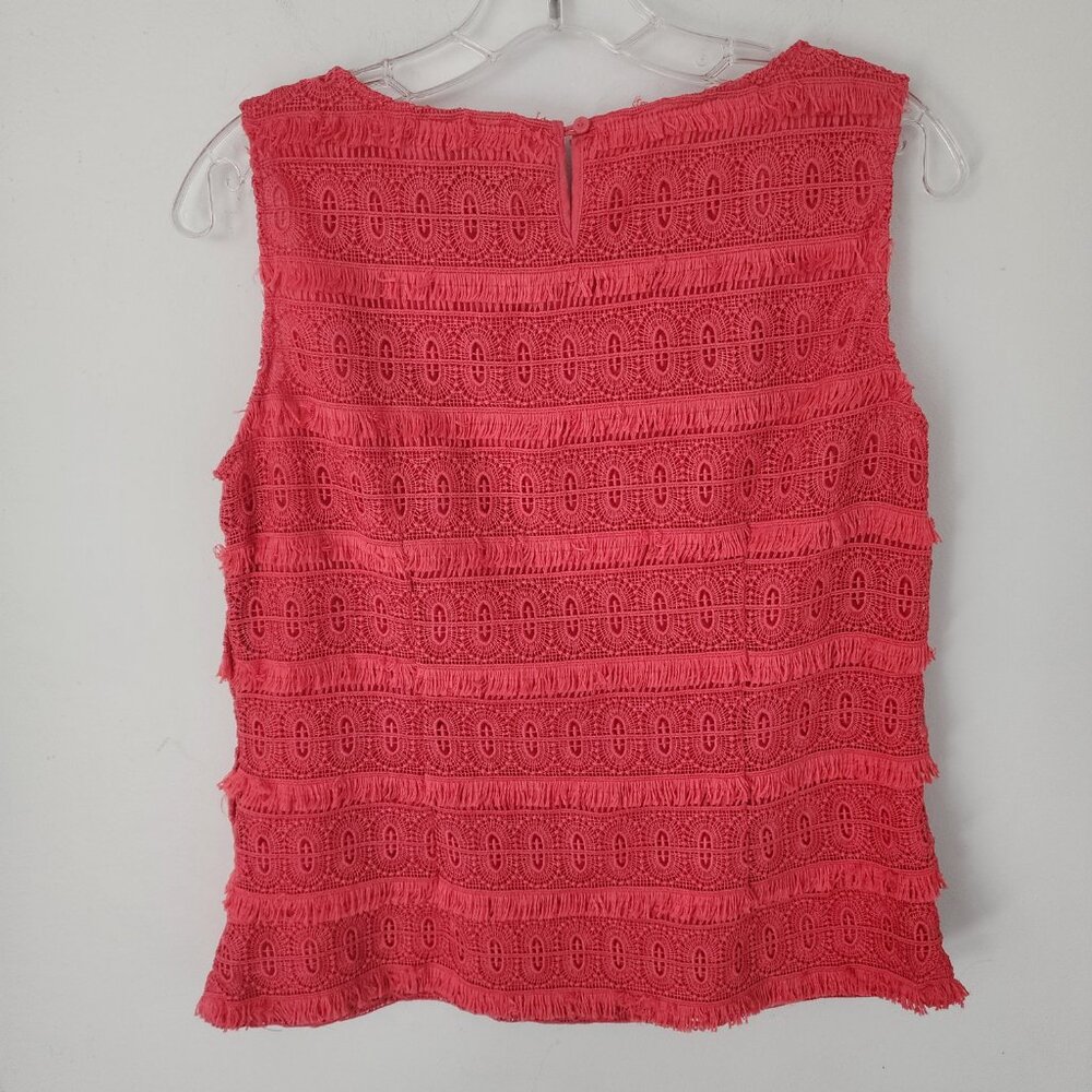 Talbots Fringe Lace Sleeveless Top, Size 6P, EUC - Picture 2 of 5